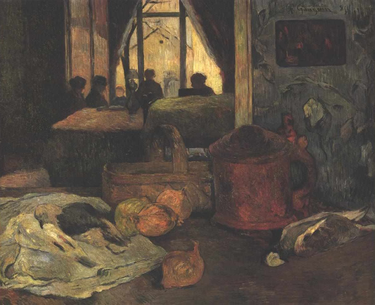 Stilleben mit Interieur av Paul Gauguin