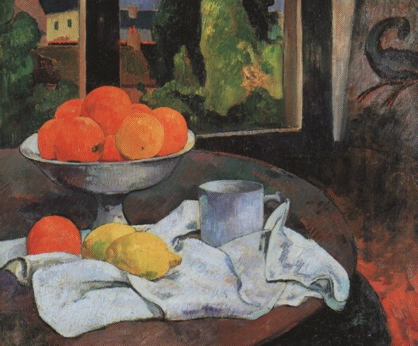 Stillleben mit Fruchtschale und Zitronen av Paul Gauguin