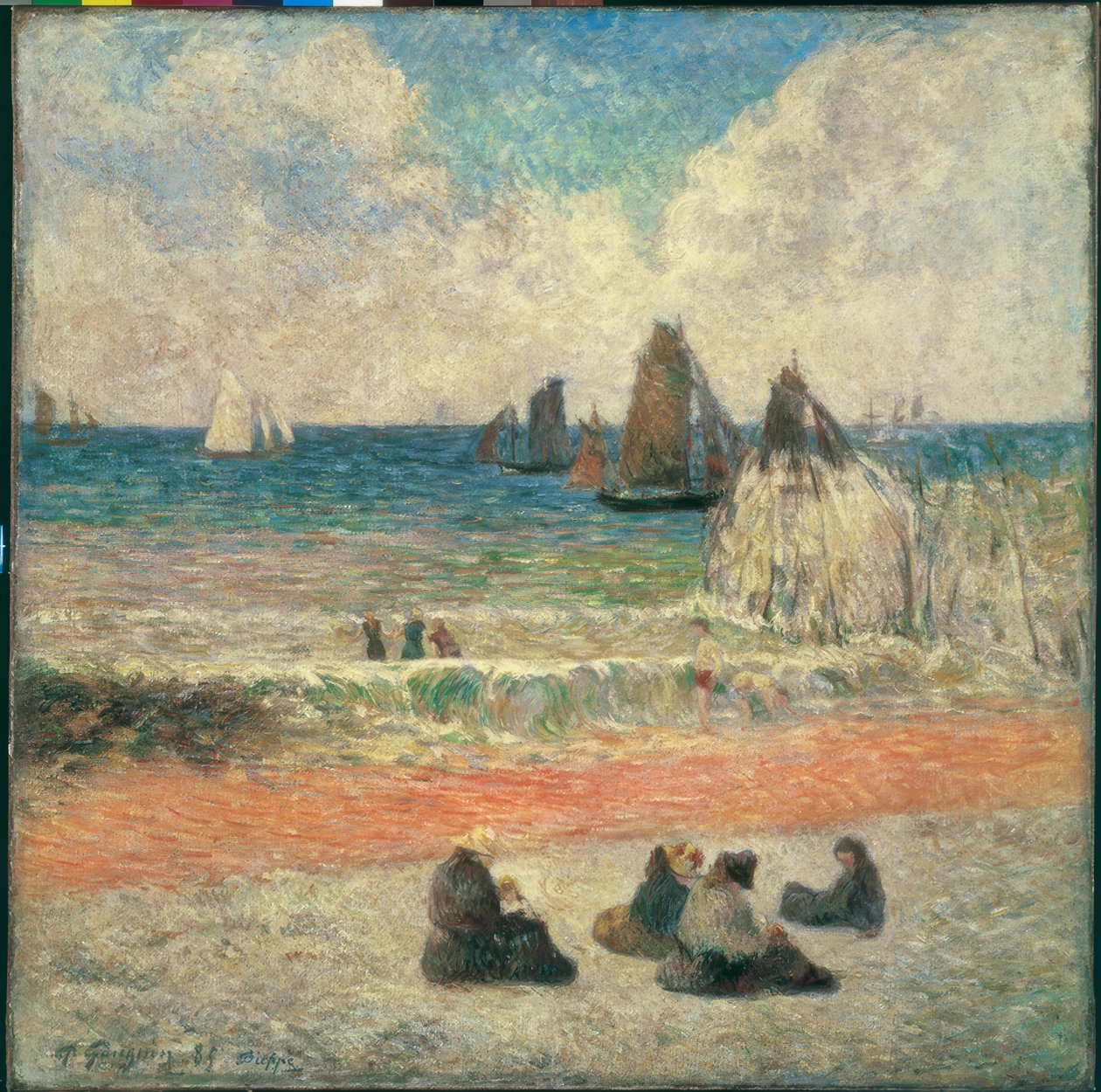 Strand nära Dieppe av Paul Gauguin
