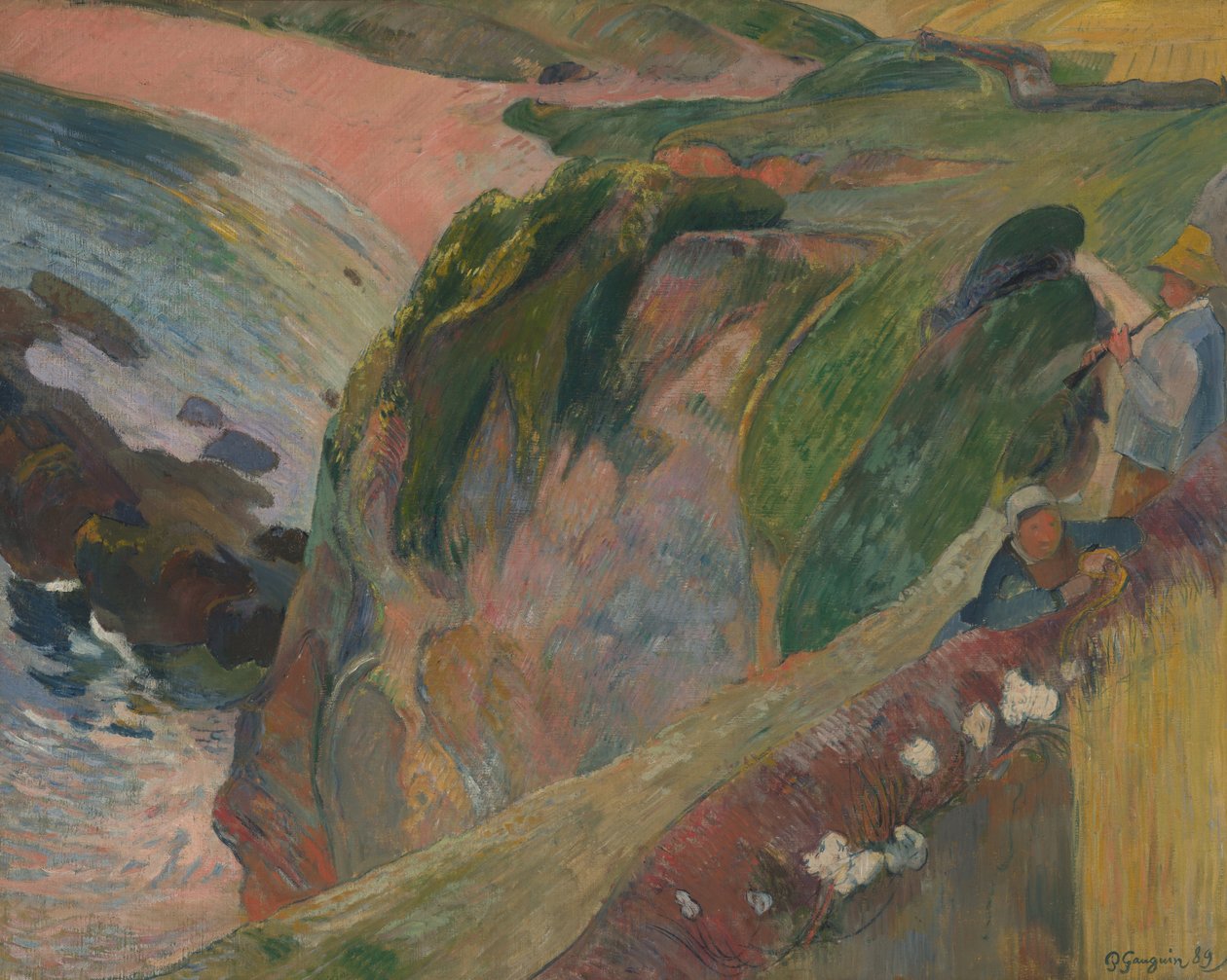 Flageoletspelaren på klippan av Paul Gauguin