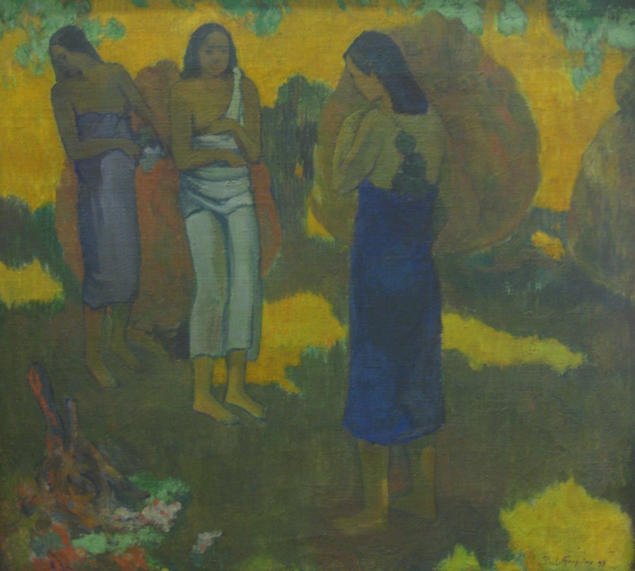 Three Tahitians av Paul Gauguin