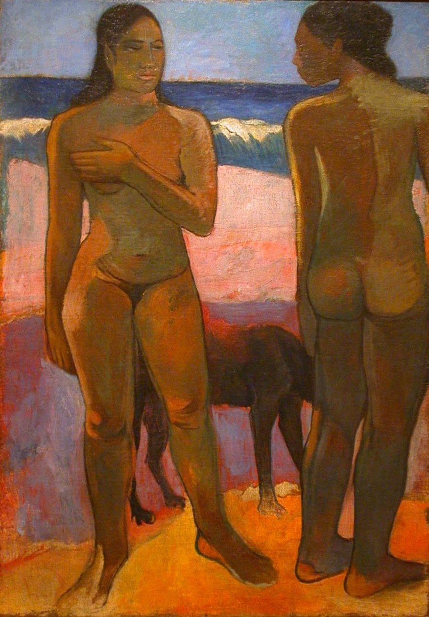 Two Nudes on a Tahitian Beach av Paul Gauguin