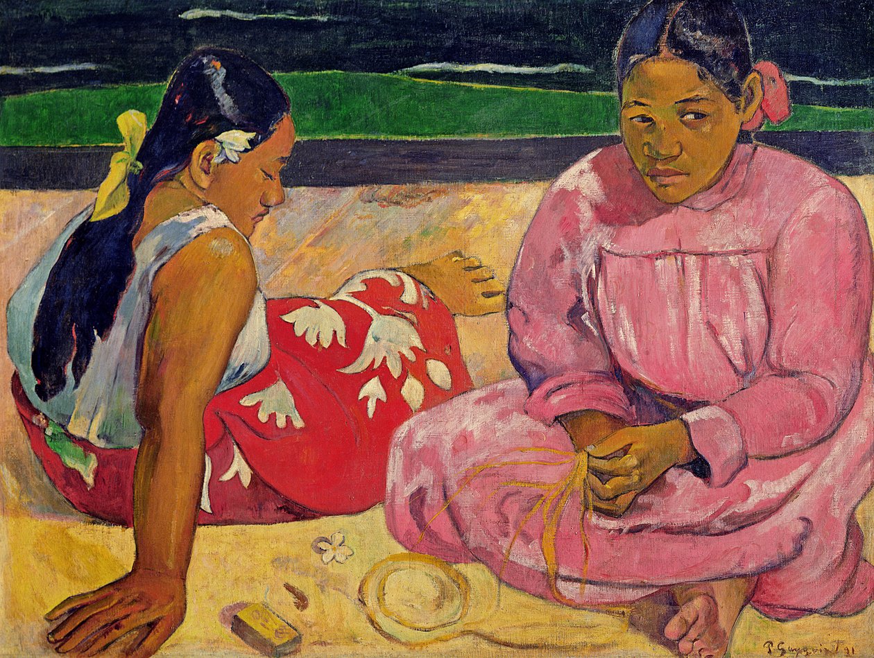 Kvinnor från Tahiti, på stranden, 1891 av Paul Gauguin