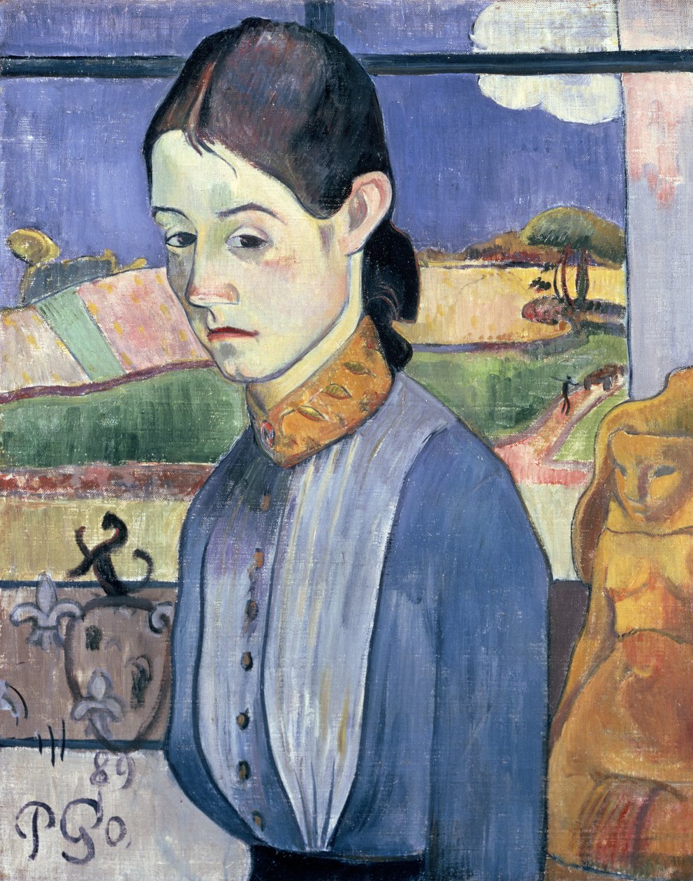 Ung bretonsk kvinna, 1889 av Paul Gauguin