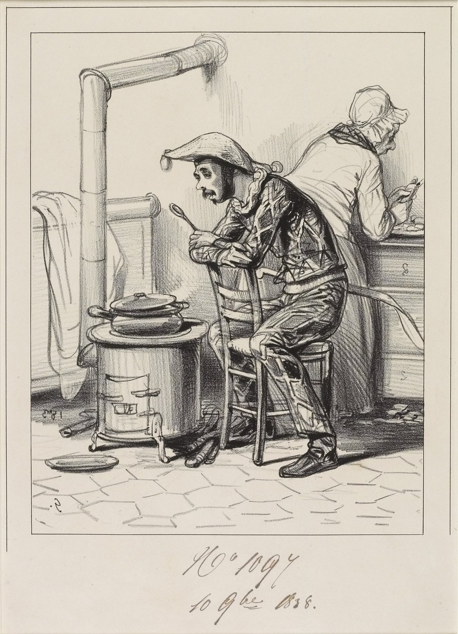 Avancera mig, så hundra sossar, herre. . ., 1838 av Paul Gavarni