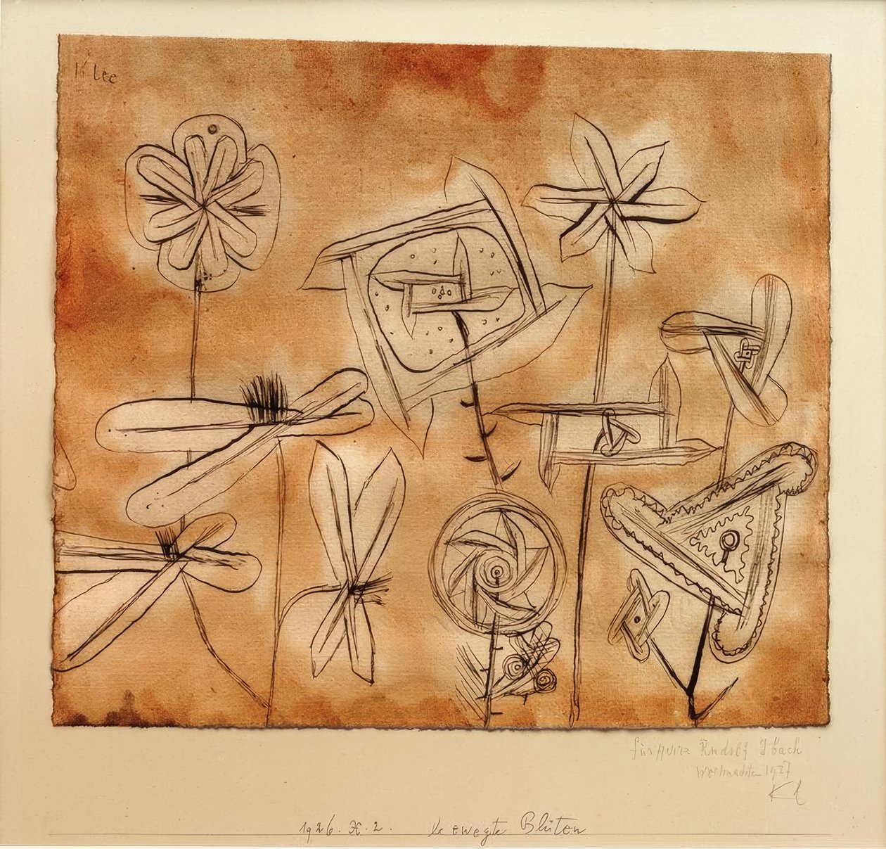 Flytta blommor av Paul Klee
