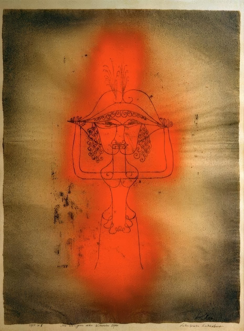 Sångaren i den komiska operan av Paul Klee