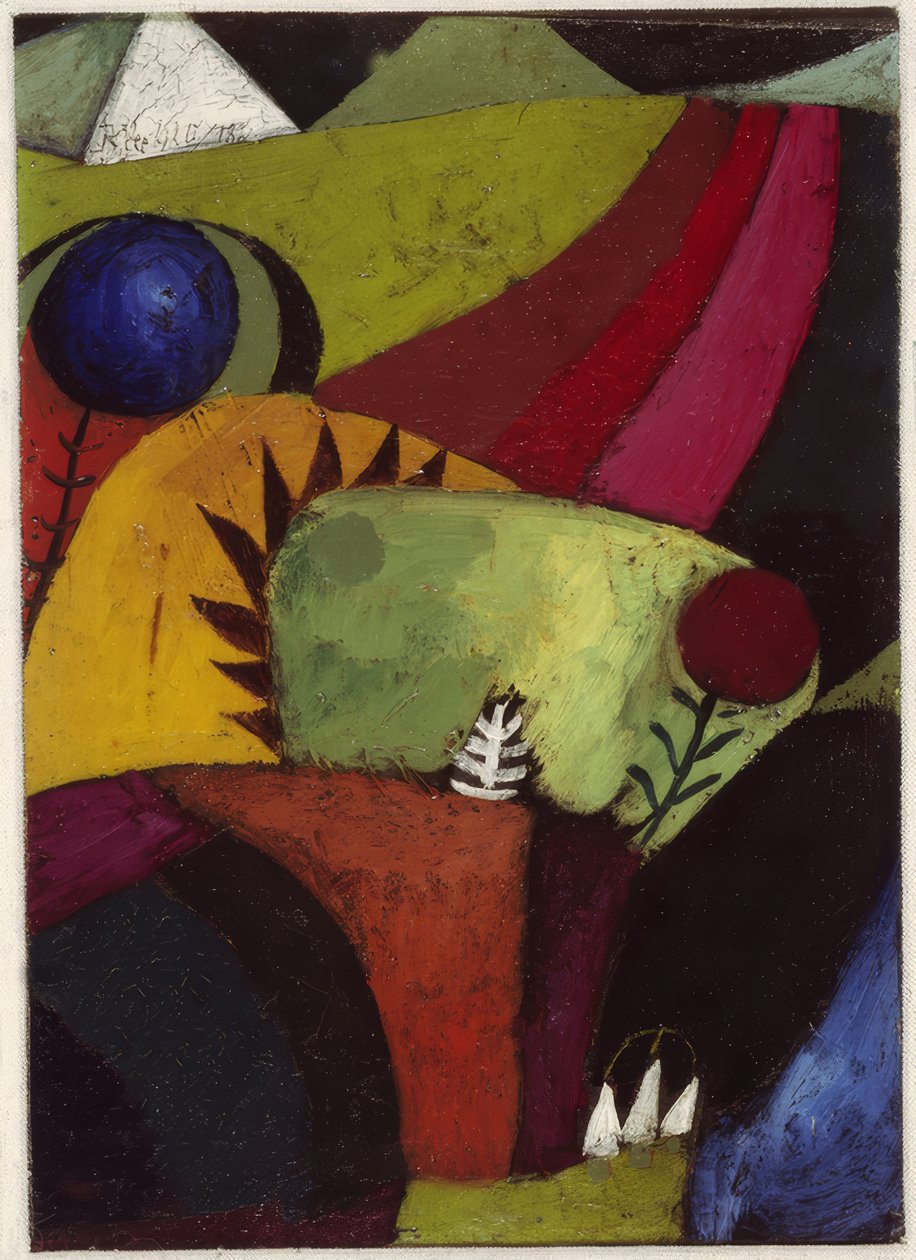 Tre vita blåklockor av Paul Klee