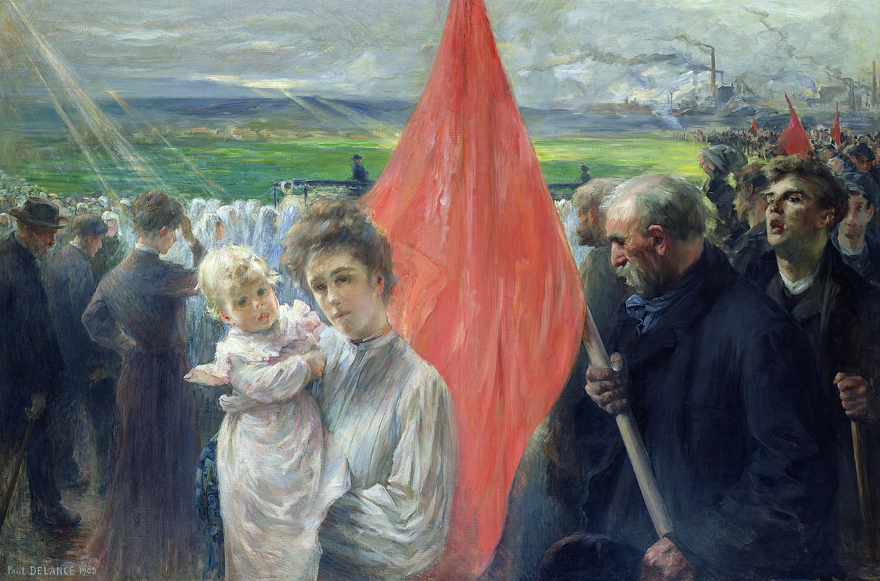 A Strike at Saint-Ouen, 1908 av Paul Louis Delance