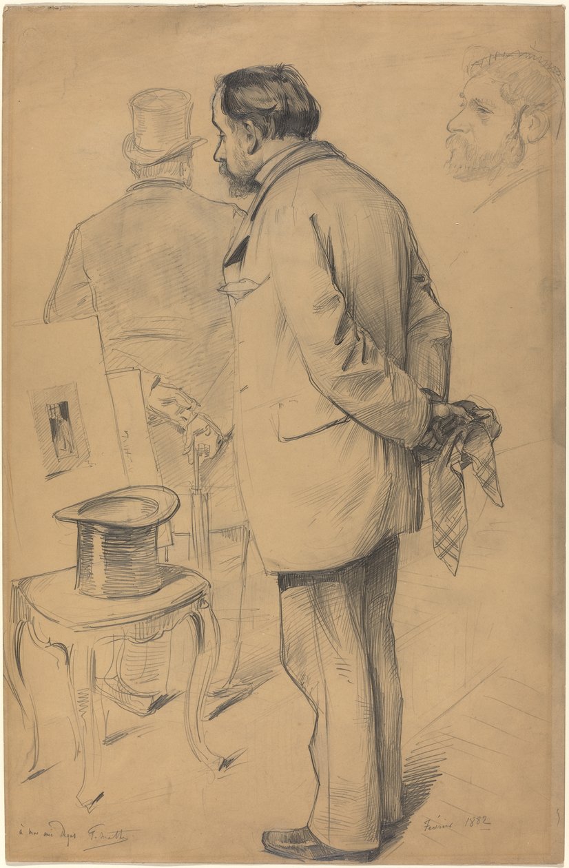 Edgar Degas, 1882 (grafit på kartong) av Paul Mathey