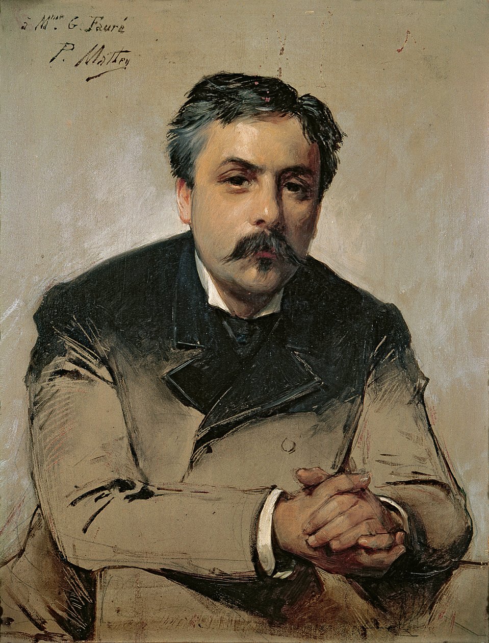 Porträtt av Gabriel Faure (1845-1924) av Paul Mathey