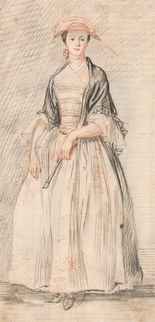 A Lady with a Fan av Paul Sandby