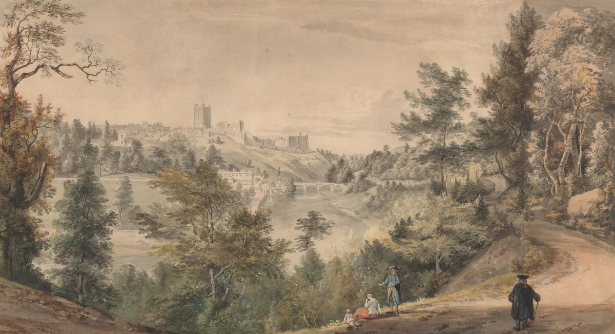 View of Richmond Castle, Yorkshire av Paul Sandby