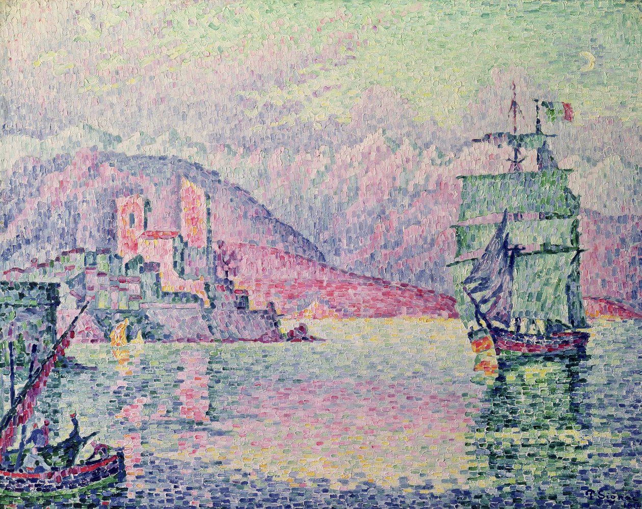 Antibes, kväll, 1914 av Paul Signac