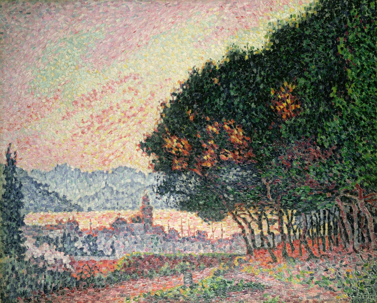 Skog nära St. Tropez, 1902 av Paul Signac