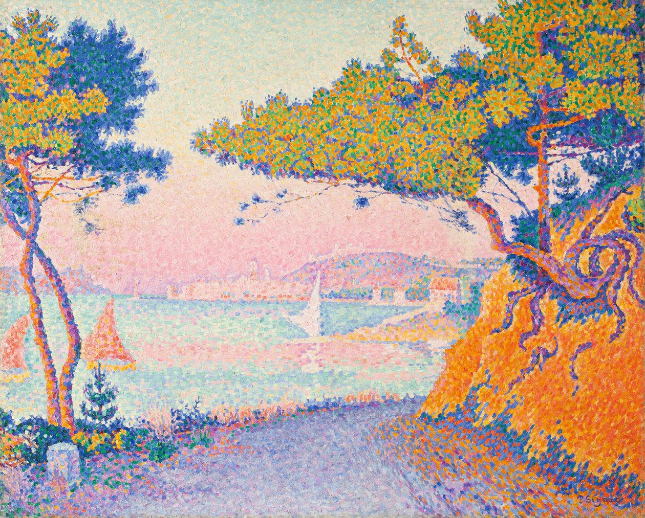 Golfe Juan  av Paul Signac