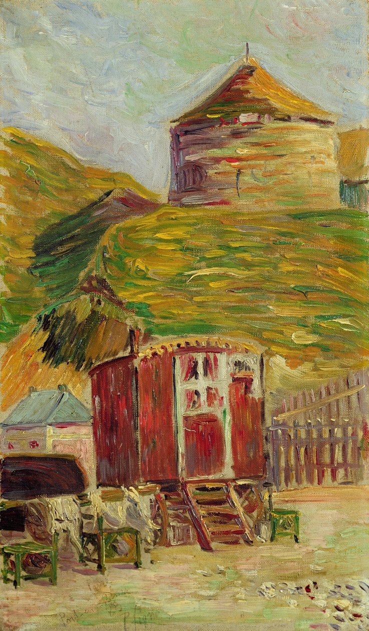 Zigenare i Port-en-Bessin, 1883 av Paul Signac
