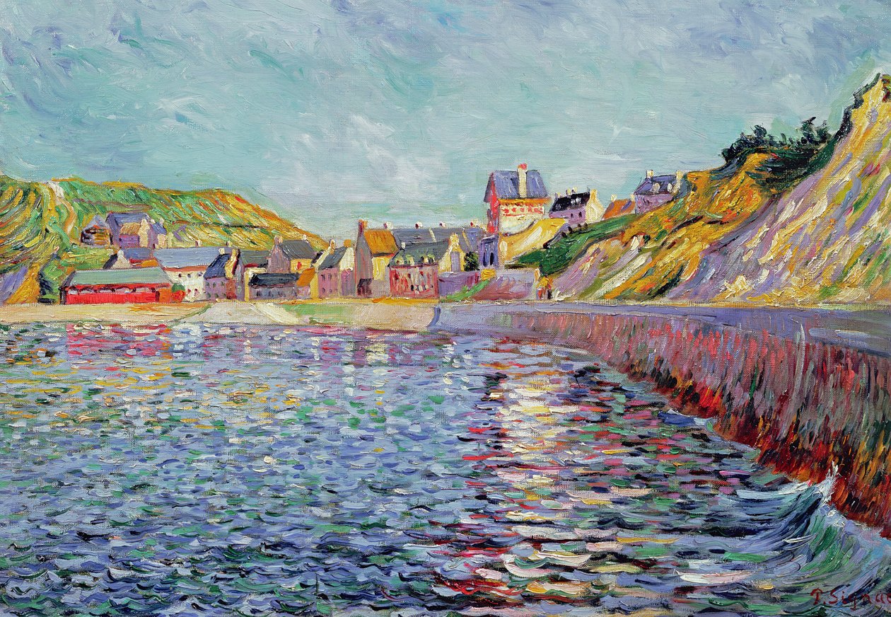 Port-en-Bessin, Calvados, ca 1884 av Paul Signac