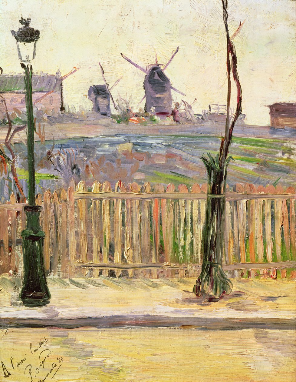 Väderkvarnarna i Montmartre, 1884 av Paul Signac