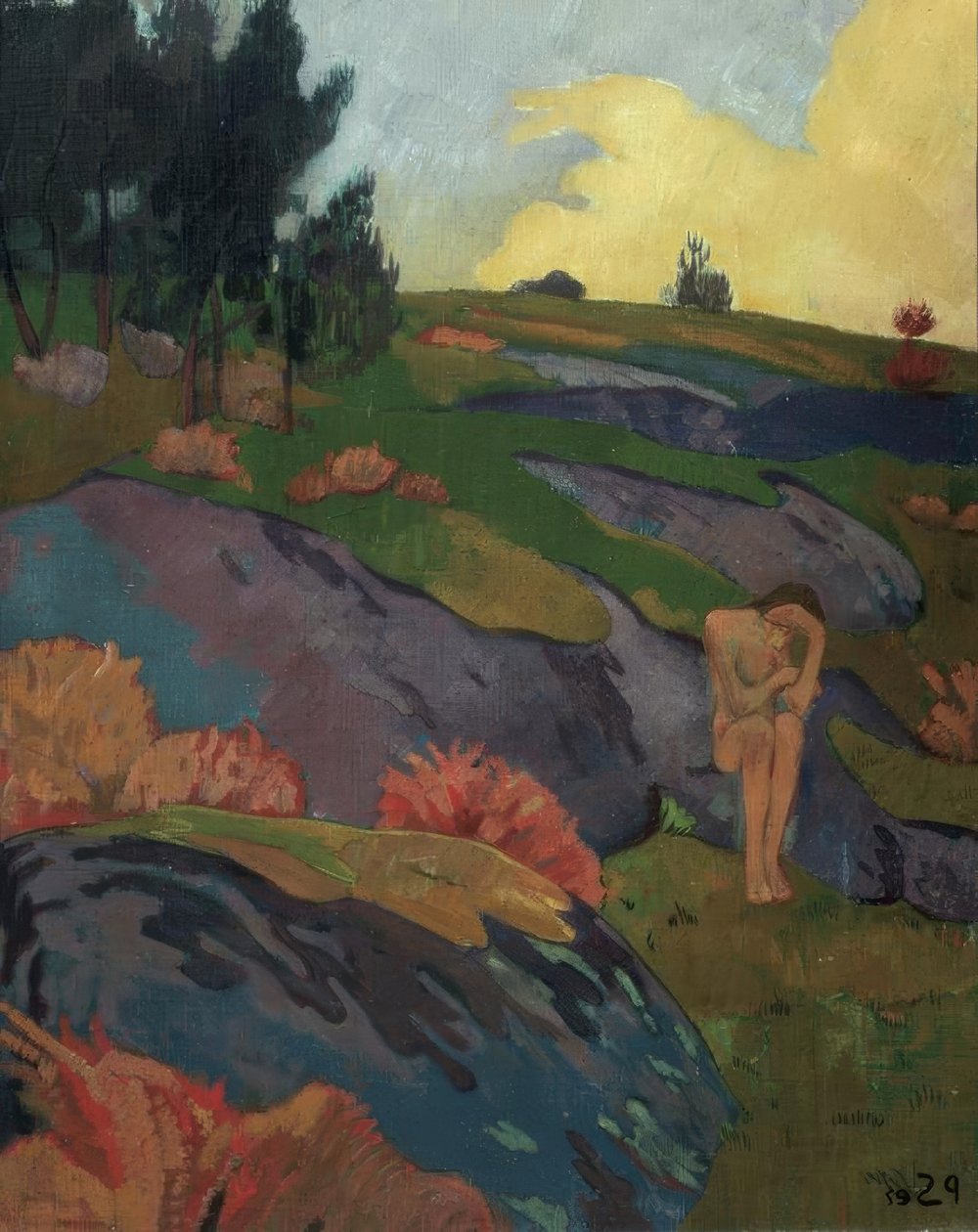 Melancolía o Eva bretona/1890. Konstnär: PAUL SERUSIER. Museum: COLECCION PARTICULAR av Paul Sérusier