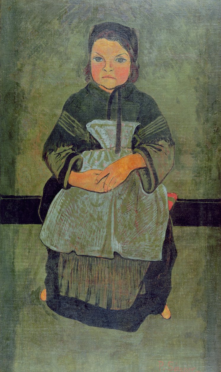 Sittande bretonskt barn, 1895 av Paul Sérusier