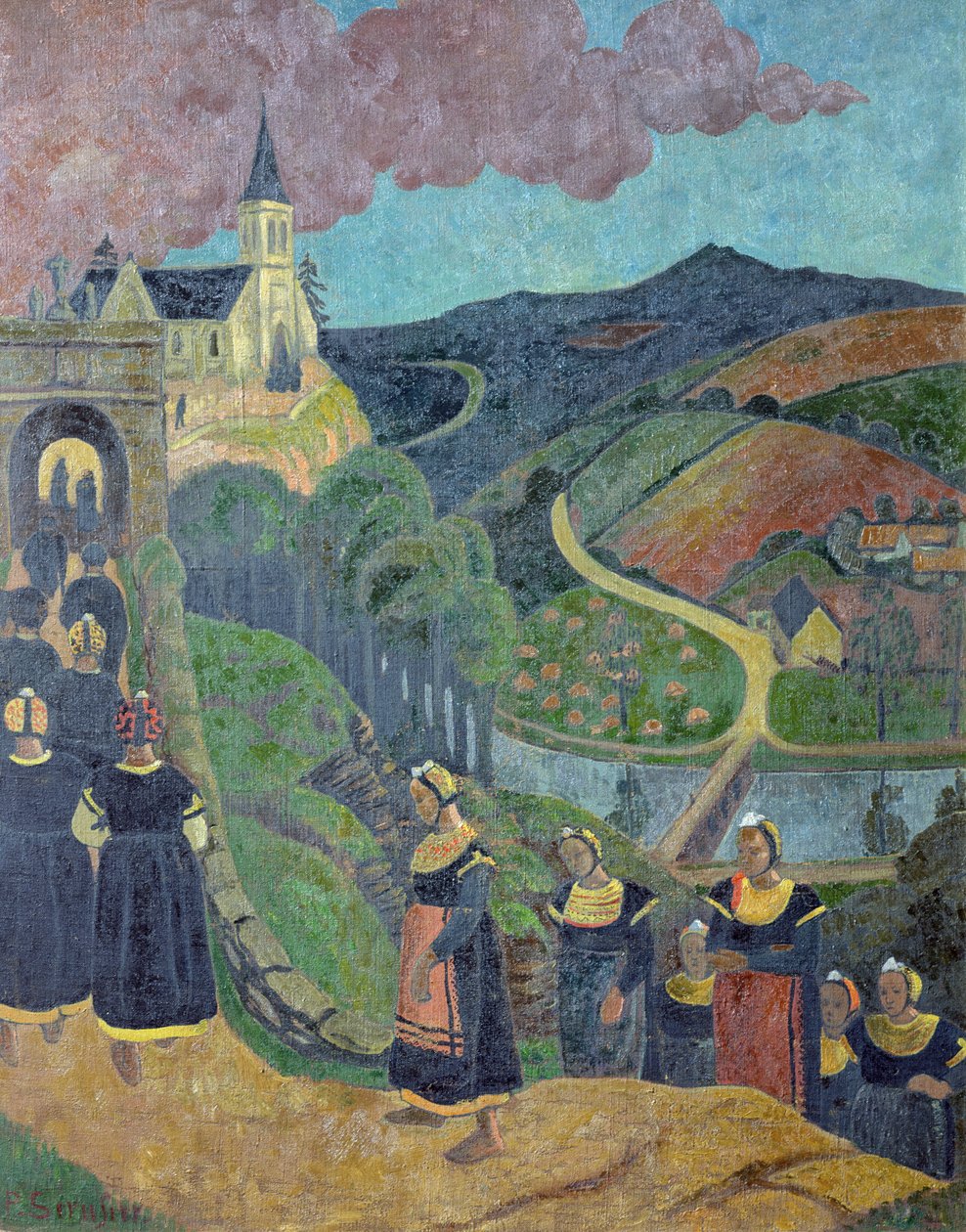 Benådningen av Notre-Dame-des-Portes vid Chateauneuf-du-Faou, ca 1894 av Paul Sérusier