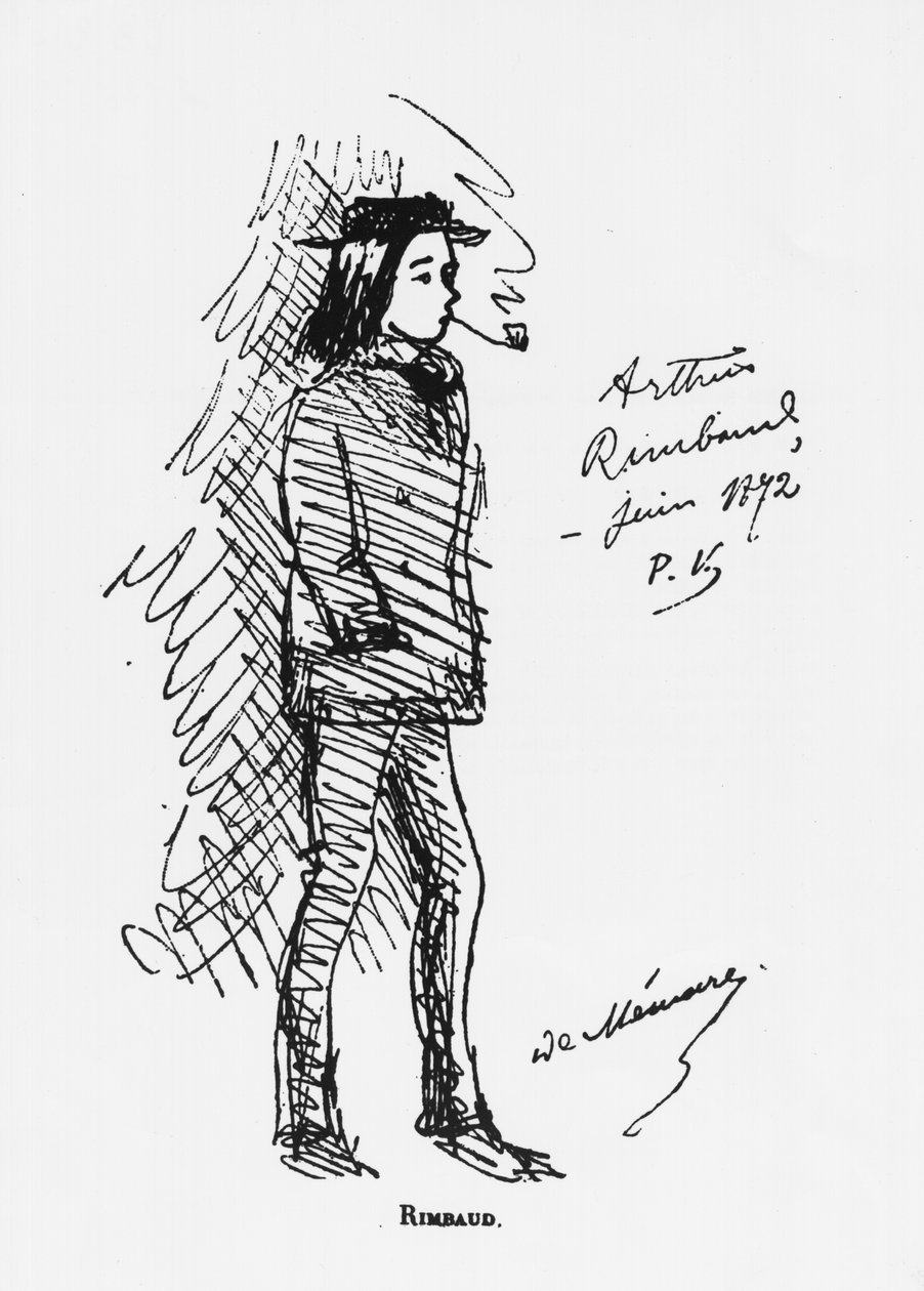 Arthur Rimbaud (1854-91) juni 1872 av Paul Verlaine