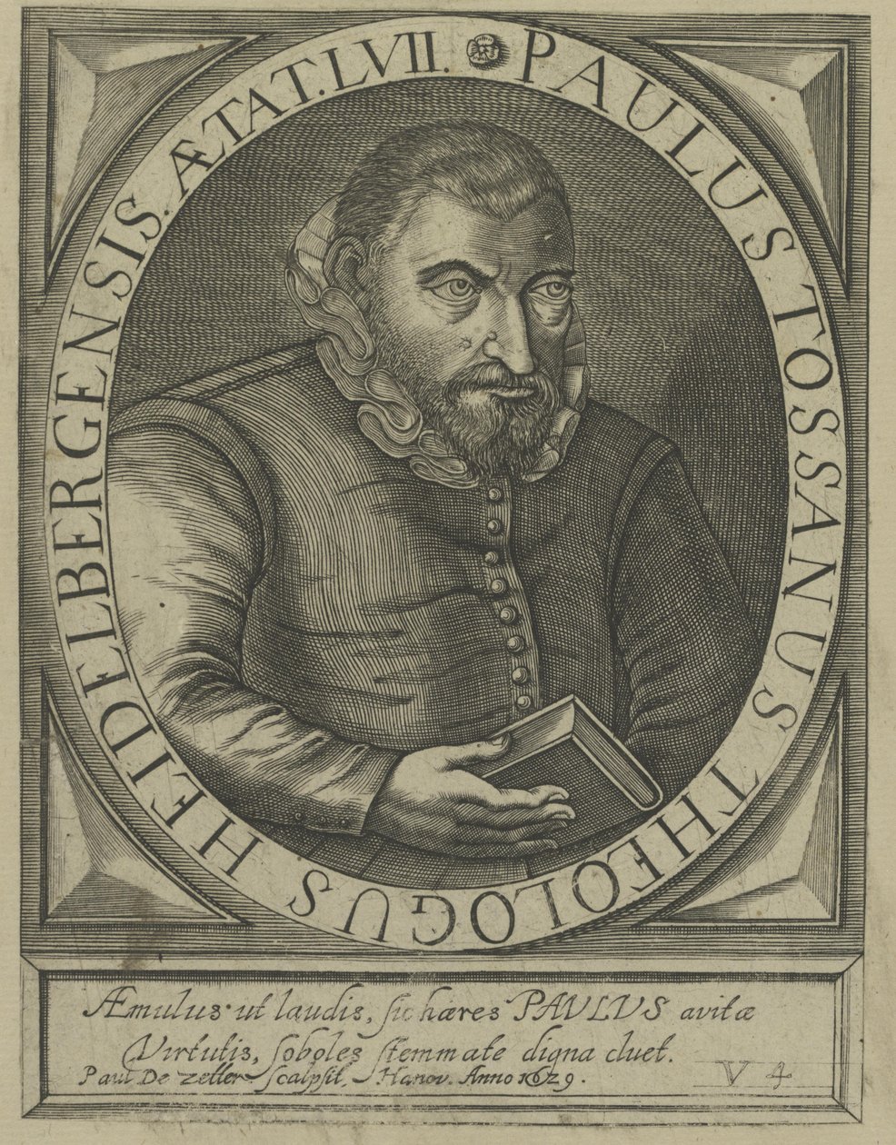 Porträtt av Paulus Tossanus av Paul de Zetter  
