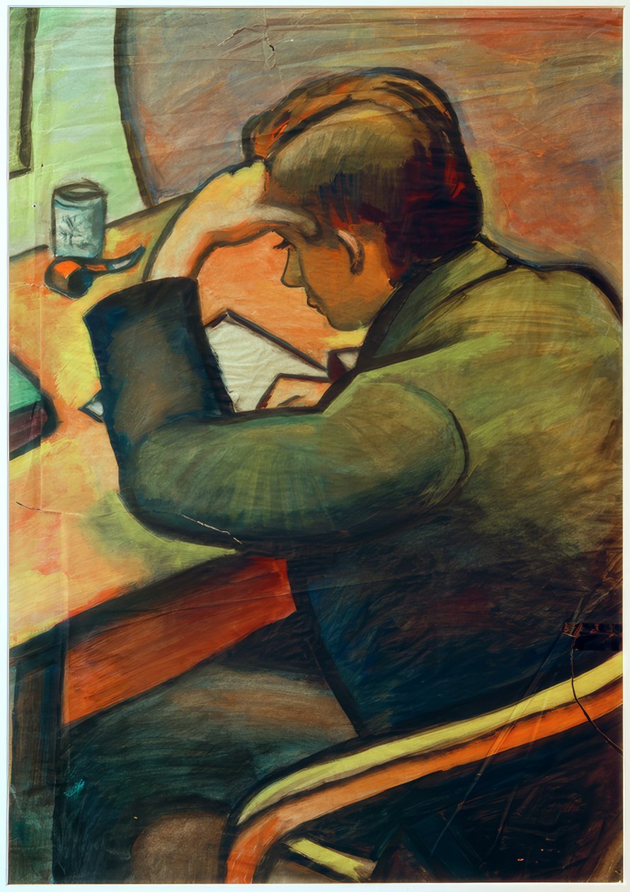 Porträt (Hans Simsa) av Paul Adolf Seehaus