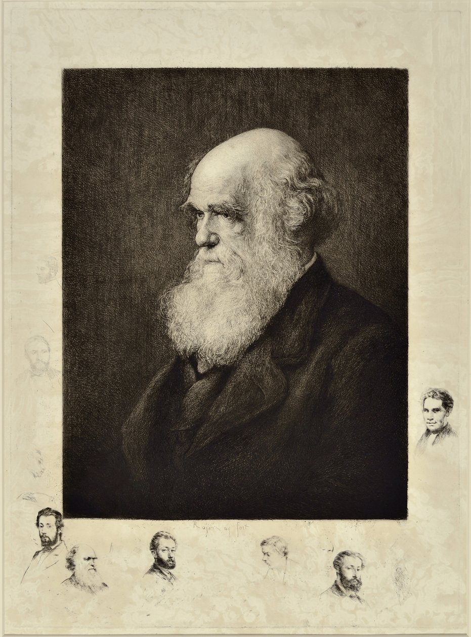 Charles Robert Darwin av Paul Adolphe Rajon