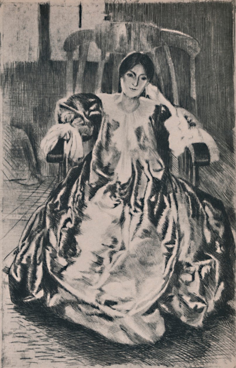 Sidenklänningen, 1887, 1946 av Paul Albert Besnard