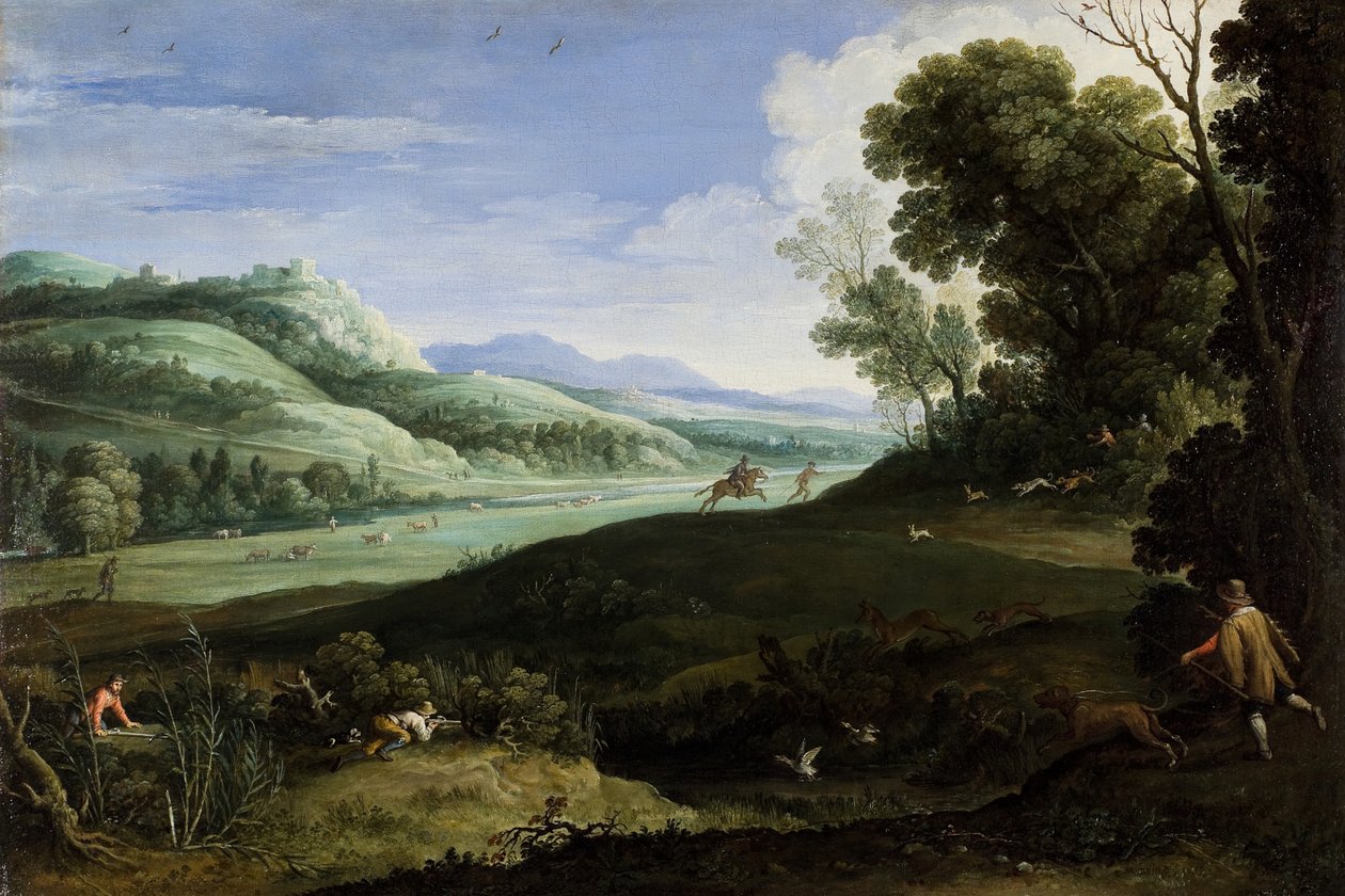 Landskap med jägare, 1619. av Paul Bril