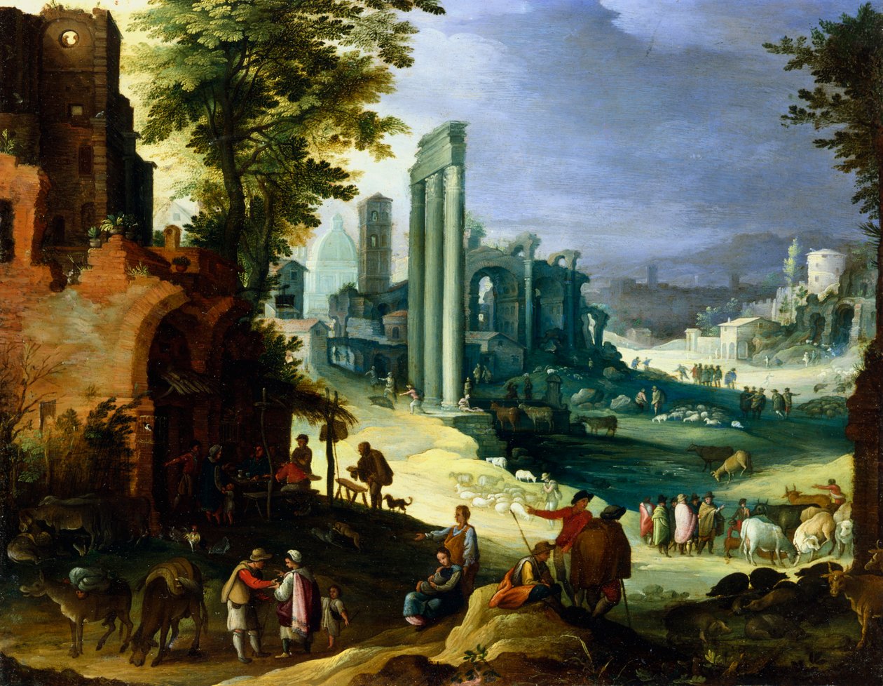 Utsikt över Rom, c1574-1626 av Paul Bril