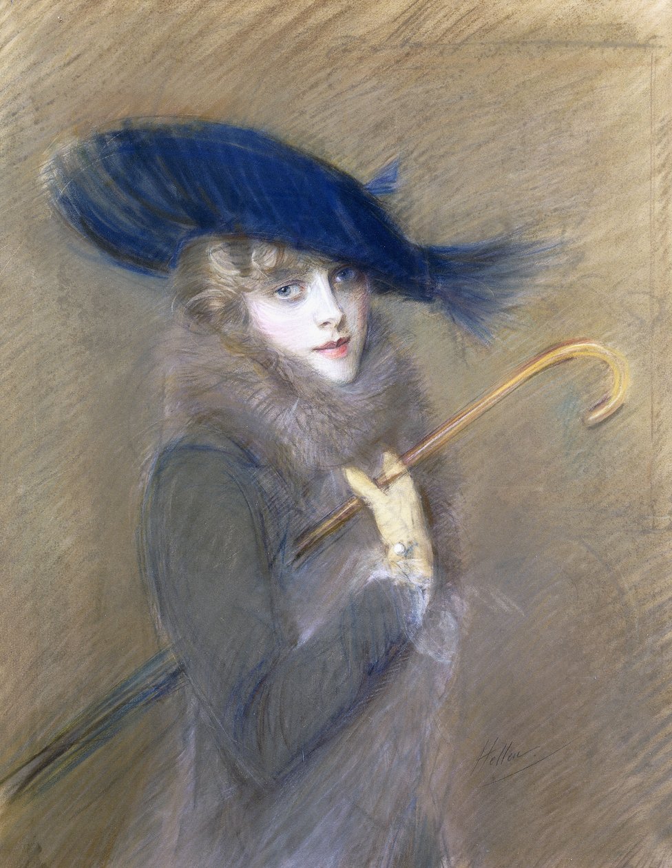 Porträtt av Peggy Letellier, av Paul Cesar Helleu