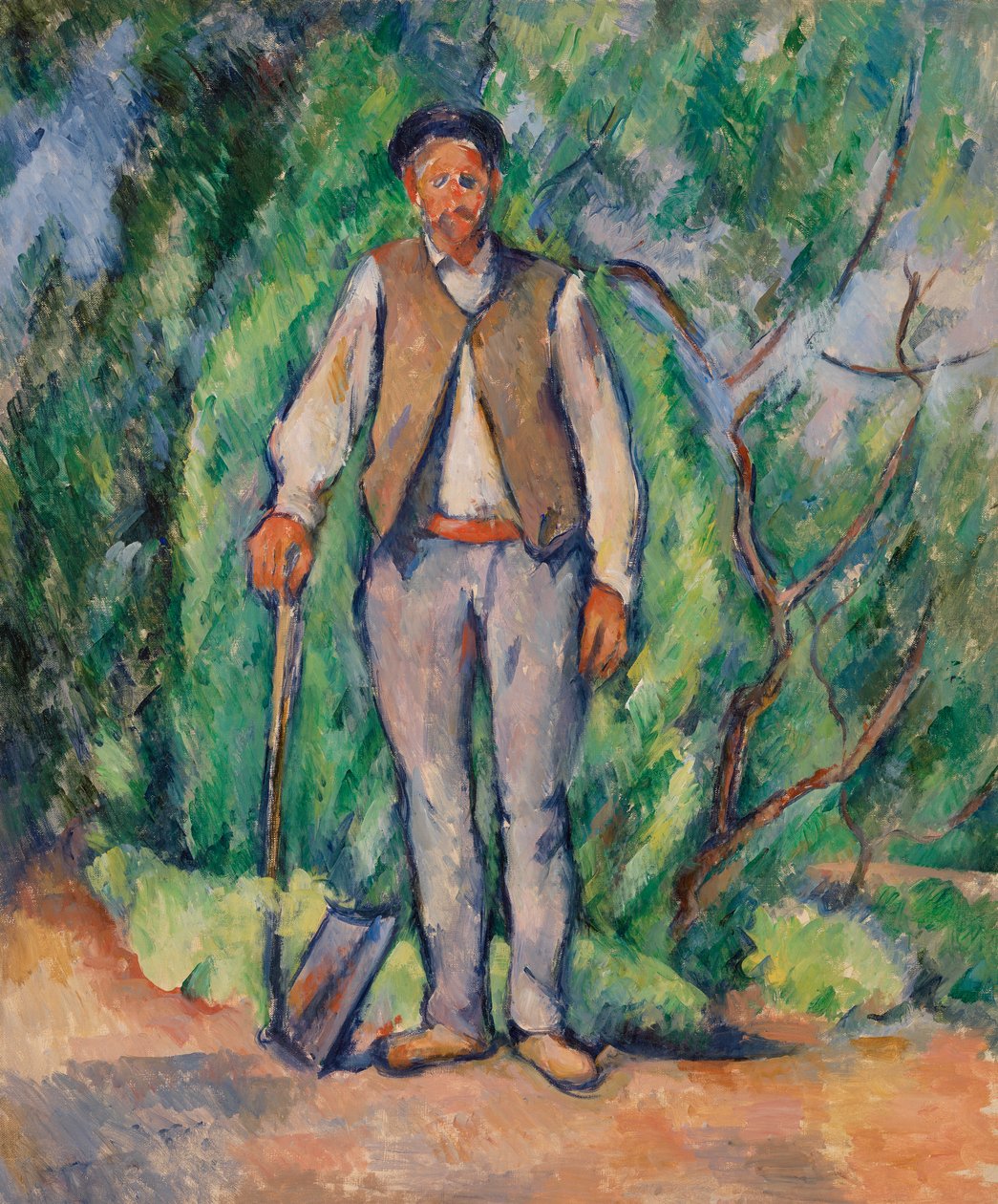 Trädgårdsmästare (olja på duk) av Paul Cézanne