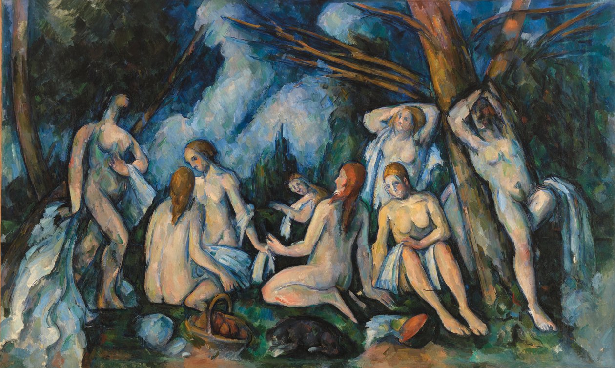 Stora badande av Paul Cézanne