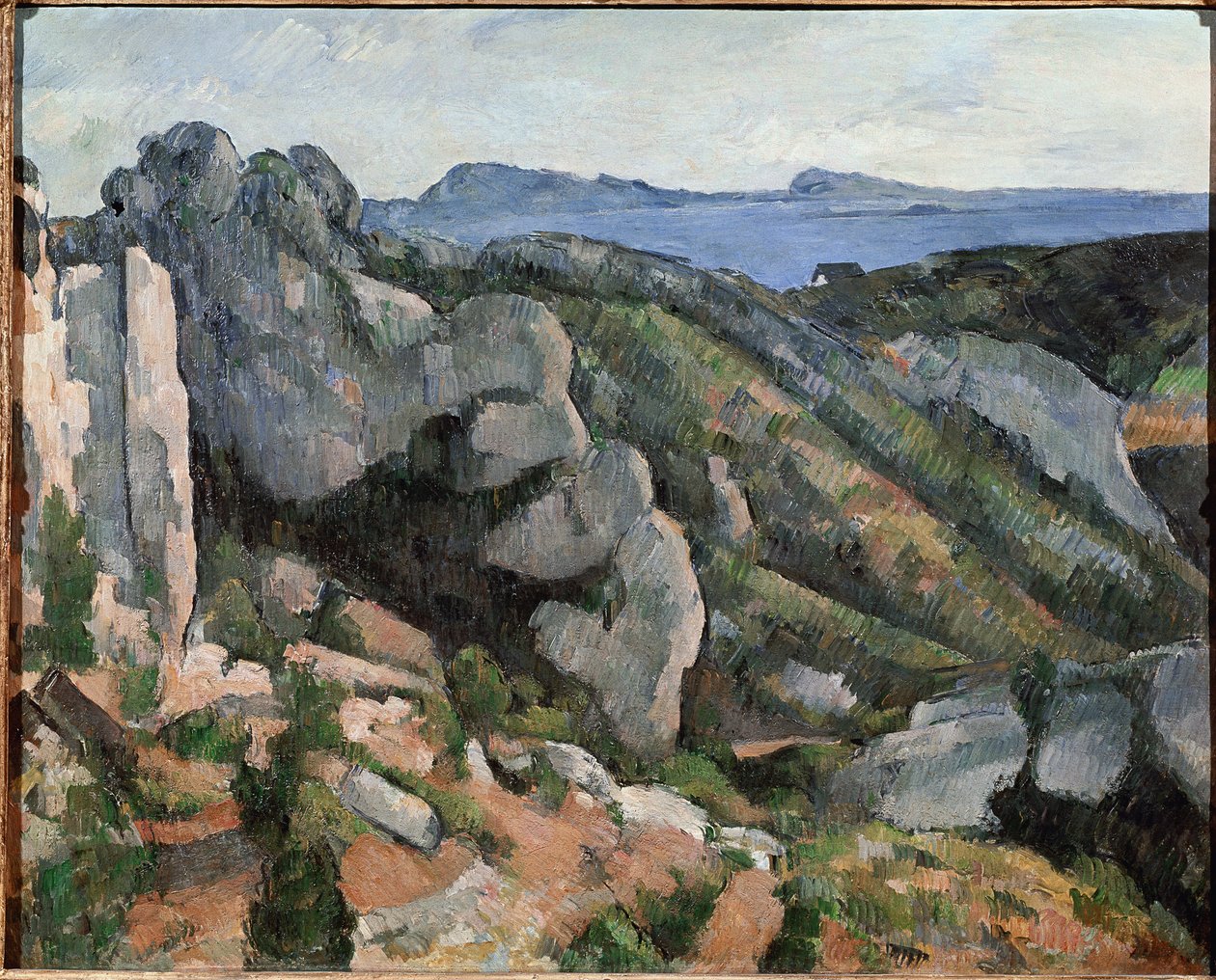 Rocks at the Estaque (olja på duk av Paul Cézanne