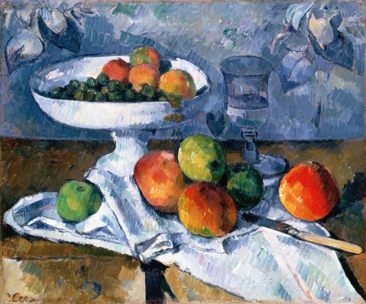 Stilleben med fruktfat av Paul Cézanne