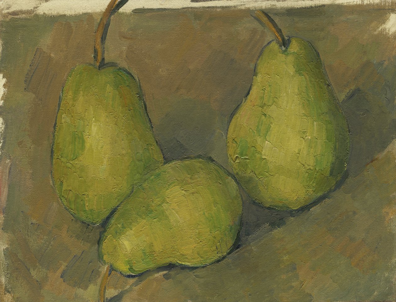 Tre päron av Paul Cézanne