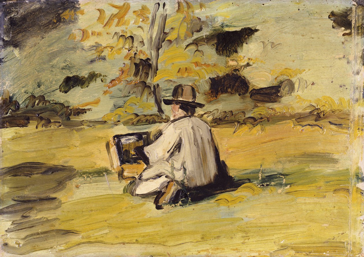 En målare på jobbet av Paul Cézanne