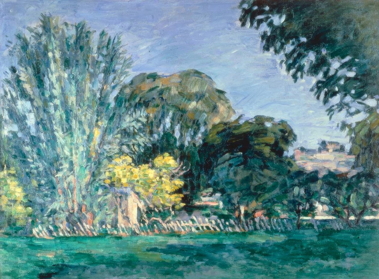 Träd vid Jas de Bouffan av Paul Cézanne