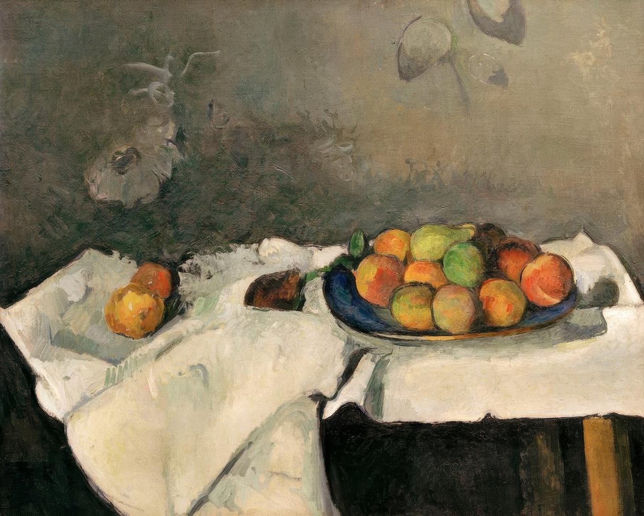 Tallrik med persikor av Paul Cézanne