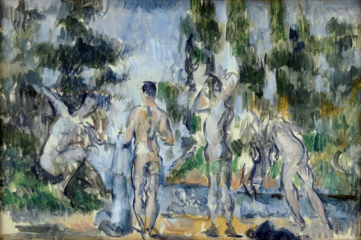 Badgäster av Paul Cézanne