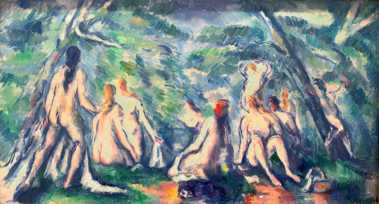 Badgäster av Paul Cézanne