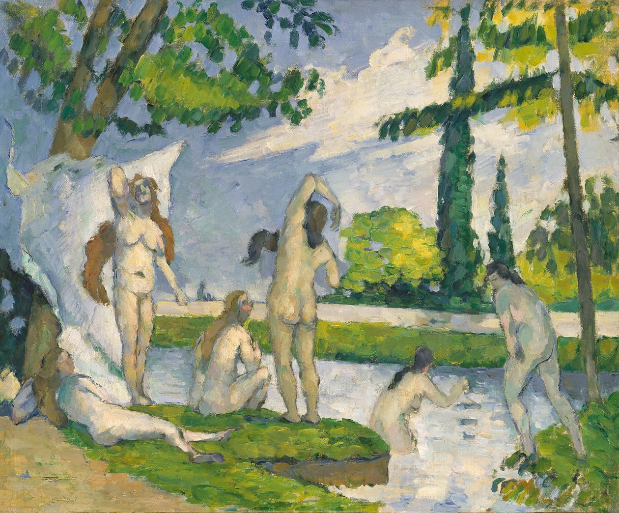 Badgäster, 1874-75. av Paul Cézanne