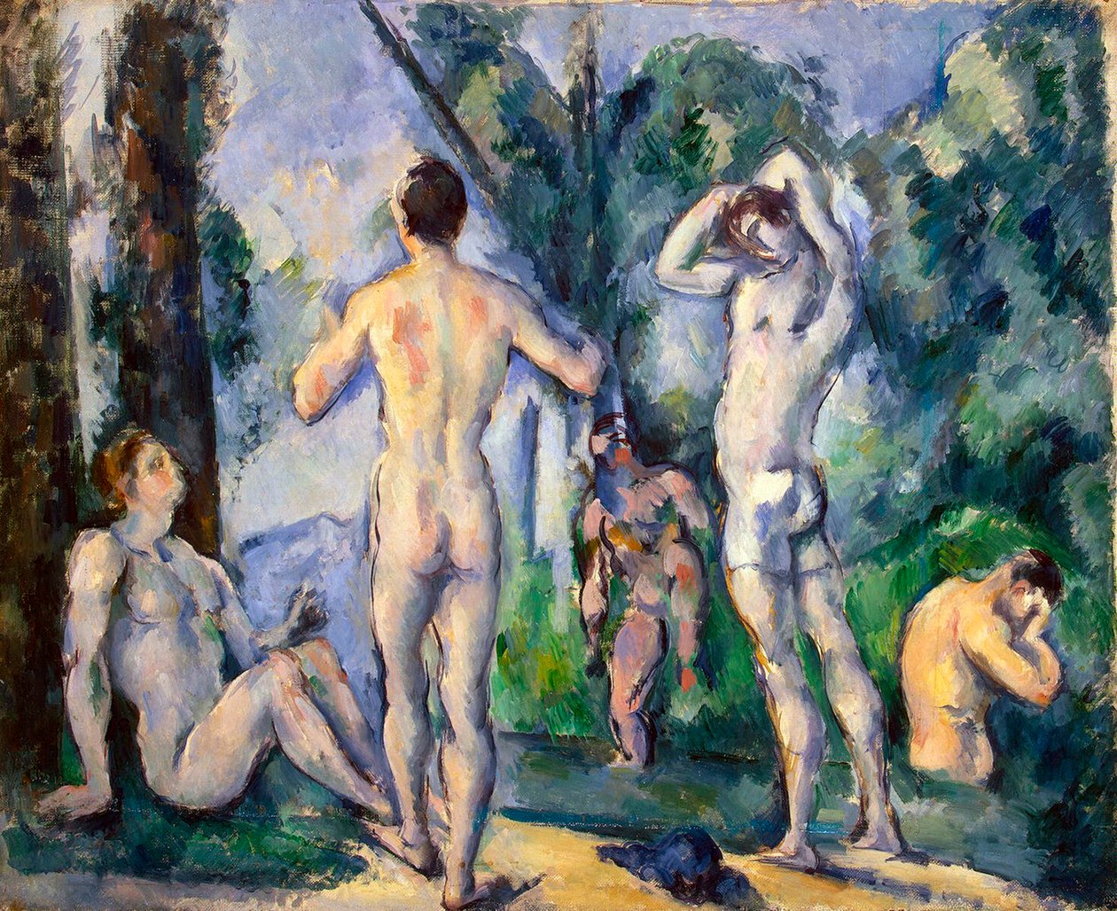 Badande, c1890. av Paul Cézanne