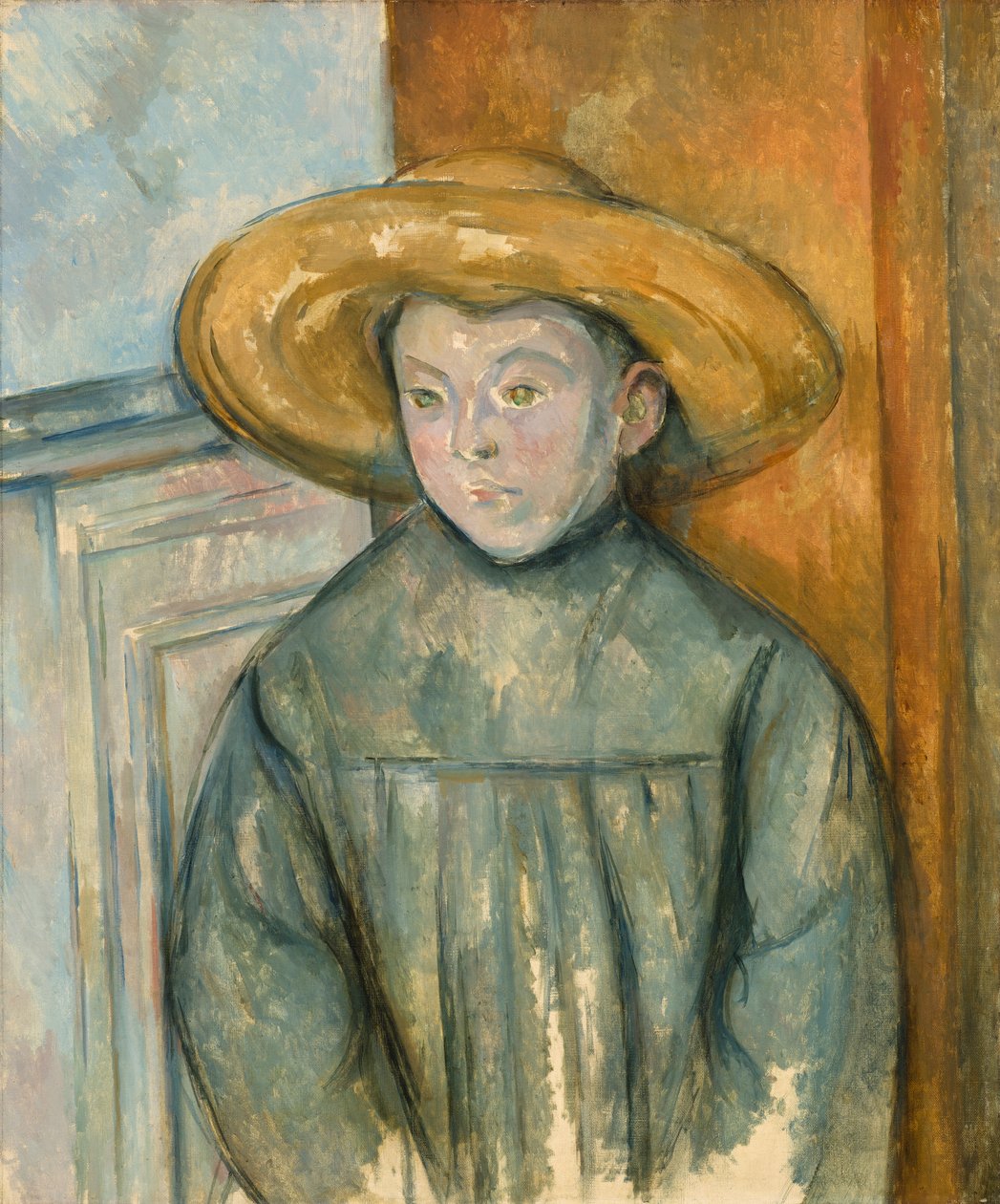 Pojke med stråhatt, 1896 av Paul Cézanne