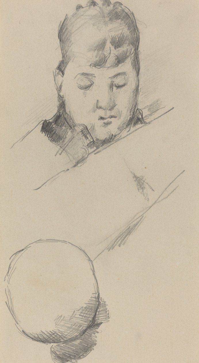 Byst av Madame Cézanne [verso], 18841885. av Paul Cézanne