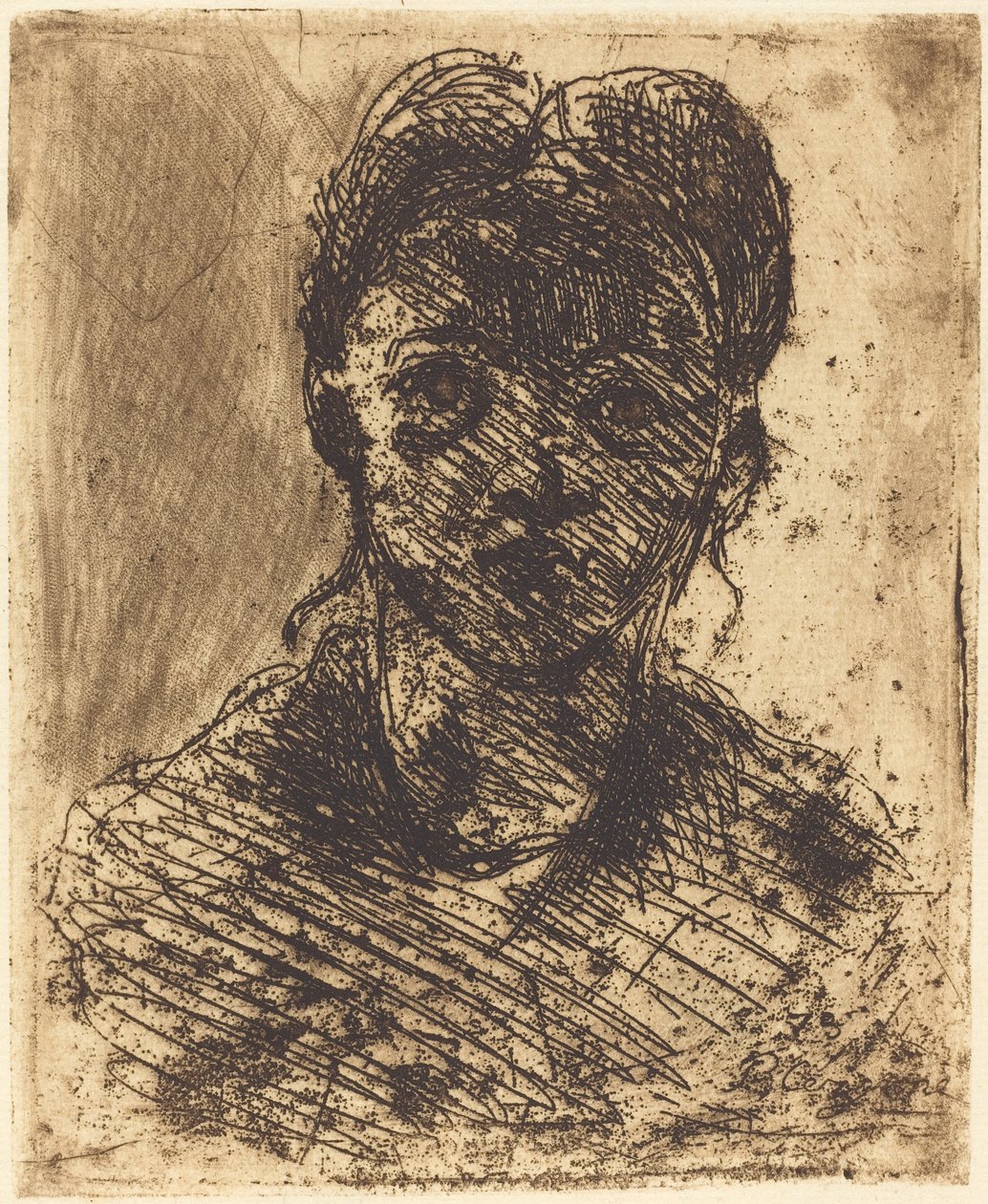 Byst av en flicka av Paul Cézanne