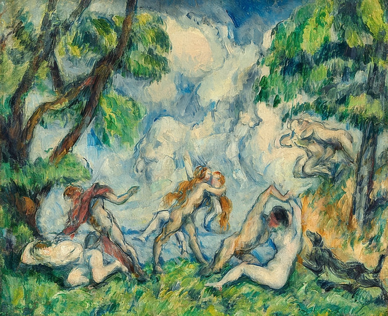 Kärlekens kamp. Ca. 1880 av Paul Cézanne